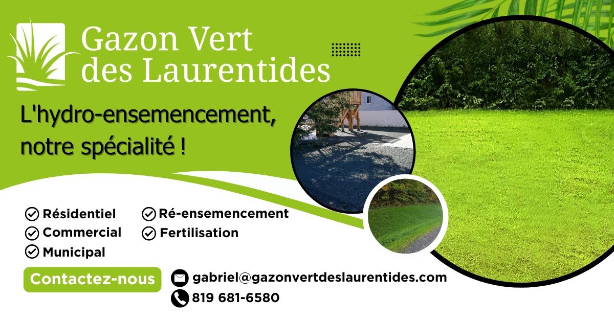 Bannière Gazon Vert des Laurentides